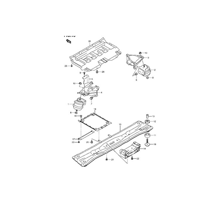 11610-78K10 11610-78K02 11610-78K11 Engine Mountings For SUZUKI GRAND VITARA II 2005