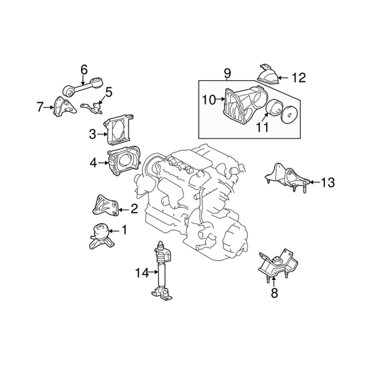 12363-0A040 12363-20040 12363-20020 Rubber Engine Mountings for Toyota AVALON CAMRY Saloon for Lexus RX