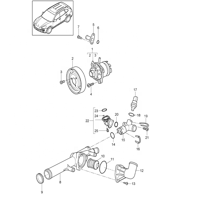 CM5Z8592B CM5Z-8592-B engine Coolant Thermostat Housing for Ford ECOSPORT/FOCUS/Saloon/Fiesta VI